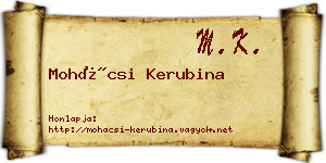Mohácsi Kerubina névjegykártya